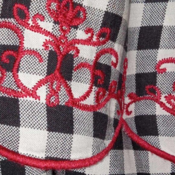 Torrid Black and White Gingham Checkered Buffalo Plaid Off Shoulder Dress Ruffle - Picture 5 of 7